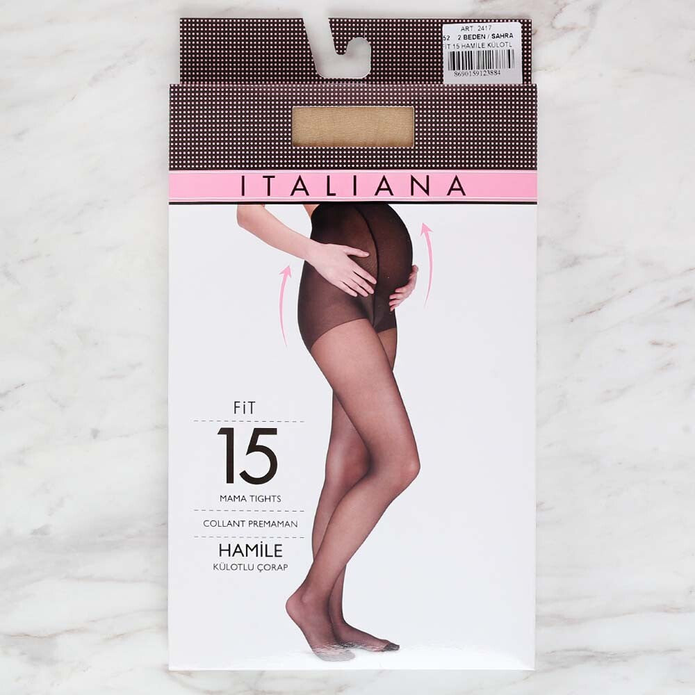 Italiana 2417 Fit 15 Hamile Külotlu Çorap, Sahra Ten 52/2 Beden